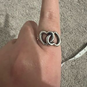 James Avery double heart ring retired